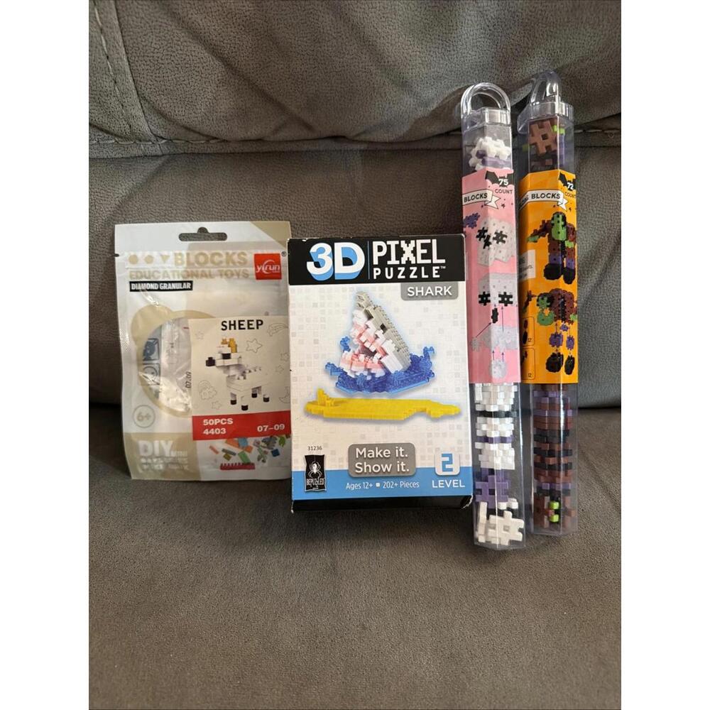 Frankenstein Mini Hashtag Building Blocks Lot 4 NEW  Sheep Yrun Pixel Puzzle 3d